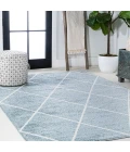 Cole Minimalist Diamond Trellis Light Blue/White 4 ft. x 6 ft. Area Rug