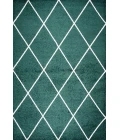 Cole Minimalist Diamond Trellis Green/White 4 ft. x 6 ft. Area Rug