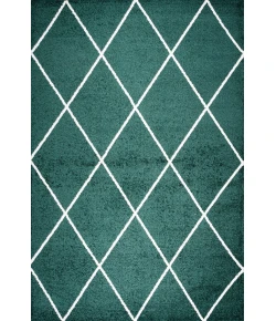 Jonathany Supersoft SEU102D Green/White Area Rug 4 ft. X 6 ft. Rectangle