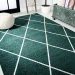 Jonathany Supersoft SEU102D Green/White Area Rug 5 ft. X 8 ft. Rectangle