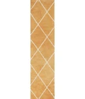 Cole Minimalist Diamond Trellis Gold/White 2 ft. x 10 ft. Runner Rug