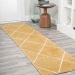Jonathany Supersoft SEU102E Gold/White Area Rug 2 ft. X 10 ft. Runner