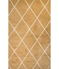 Cole Minimalist Diamond Trellis Gold/White 3 ft. x 5 ft. Area Rug