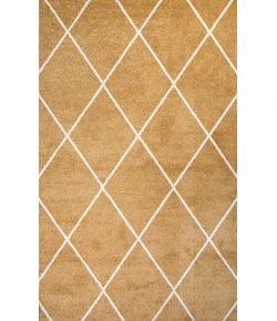 Jonathany Supersoft SEU102E Gold/White Area Rug 3 ft. X 5 ft. Rectangle