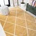 Jonathany Supersoft SEU102E Gold/White Area Rug 5 ft. X 8 ft. Rectangle