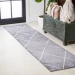 Jonathany Supersoft SEU102F Gray/White Area Rug 2 ft. X 10 ft. Runner