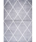 Cole Minimalist Diamond Trellis Gray/White 3 ft. x 5 ft. Area Rug
