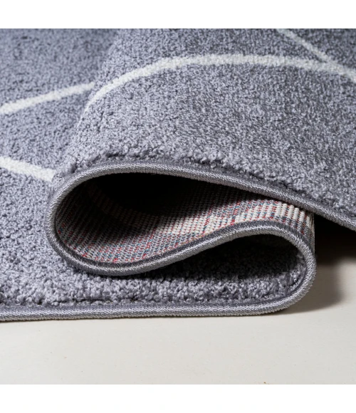 Cole Minimalist Diamond Trellis Gray/White 2 ft. x 10 ft. Runner Rug