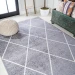 Jonathany Supersoft SEU102F Gray/White Area Rug 5 ft. X 8 ft. Rectangle