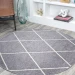 Jonathany Supersoft SEU102F Gray/White Area Rug 5 ft. 3 in. X 5 ft. 3 in. Round