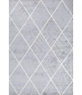 Cole Minimalist Diamond Trellis Light Gray/White 4 ft. x 6 ft. Area Rug