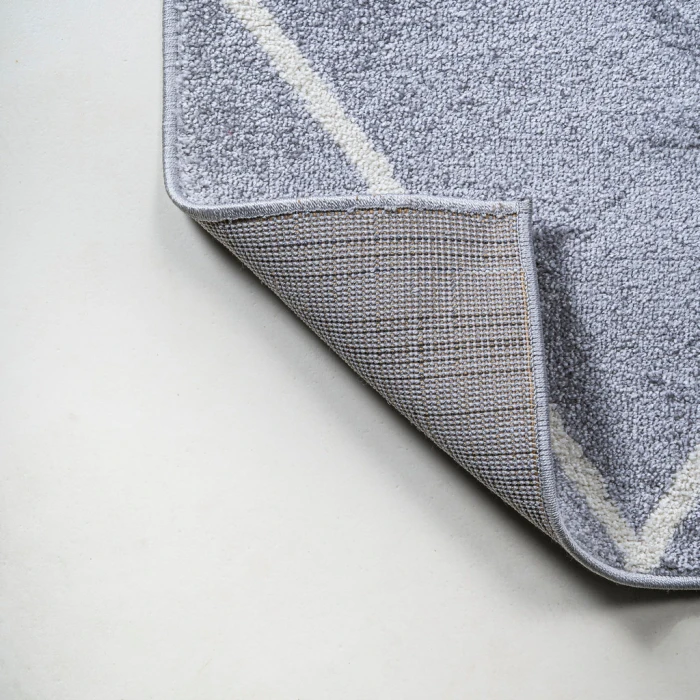 Cole Minimalist Diamond Trellis Light Gray/White 2 ft. x 10 ft. Runner Rug