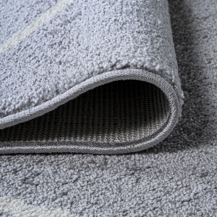 Cole Minimalist Diamond Trellis Light Gray/White 2 ft. x 10 ft. Runner Rug