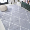 Jonathany Supersoft SEU102G Light Gray/White Area Rug 4 ft. X 6 ft. Rectangle