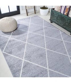 Jonathany Supersoft SEU102G Light Gray/White Area Rug 4 ft. X 6 ft. Rectangle