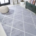 Jonathany Supersoft SEU102G Light Gray/White Area Rug 5 ft. X 8 ft. Rectangle