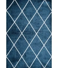 Cole Minimalist Diamond Trellis Navy/White 4 ft. x 6 ft. Area Rug