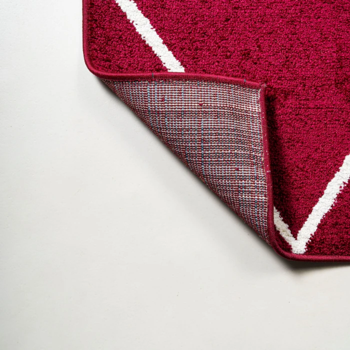 Cole Minimalist Diamond Trellis Red/White 2 ft. x 8 ft. Runner Rug