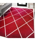 Cole Minimalist Diamond Trellis Red/White 4 ft. x 6 ft. Area Rug