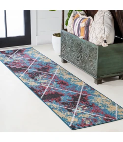 Jonathany Supersoft SEU102J Multi/White Area Rug 2 ft. X 10 ft. Runner
