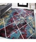 Cole Minimalist Diamond Trellis Multi/White 5 ft. x 8 ft. Area Rug