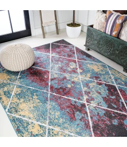 Jonathany Supersoft SEU102J Multi/White Area Rug 5 ft. X 8 ft. Rectangle