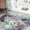 Jonathany Supersoft SEU102J Multi/White Area Rug 5 ft. 3 in. X 5 ft. 3 in. Round