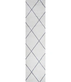 Jonathany Supersoft SEU102K White/Gray Area Rug 2 ft. X 10 ft. Runner