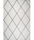 Cole Minimalist Diamond Trellis White/Gray 5 ft. x 8 ft. Area Rug