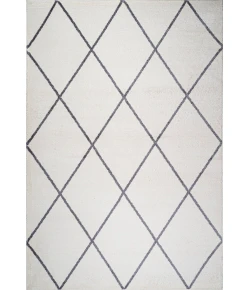 Jonathany Supersoft SEU102K White/Gray Area Rug 5 ft. X 8 ft. Rectangle