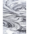 Viscon Abstract Marble Contemporary Light Gray/Black 5 ft. x 8 ft. Area Rug