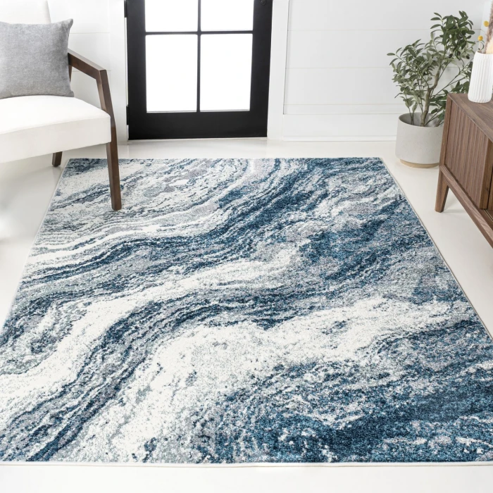 Jonathan Y SUPERSOFT Blue SEU300B 3ft. X 5ft. Rect. Rug
