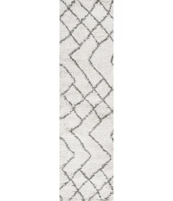 Jonathany London Shag SHG101A Beige/Dark Gray Area Rug 2 ft. 3 in. X 8 ft. Runner