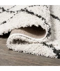 Inca Moroccan Diamond Shag Beige/Dark Gray 2 ft. x 8 ft. Runner Rug