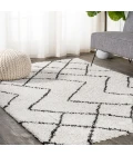 Inca Moroccan Diamond Shag Beige/Dark Gray 8 ft. x 10 ft. Area Rug