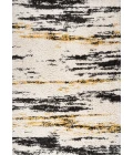 Nova Modern Bold Strie' Shag Beige/Black/Yellow 3 ft. x 5 ft. Area Rug