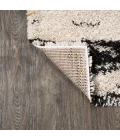 Nova Modern Bold Strie' Shag Beige/Black/Yellow 3 ft. x 5 ft. Area Rug