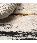 Nova Modern Bold Strie' Shag Beige/Black/Yellow 3 ft. x 5 ft. Area Rug