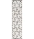 Soller Diamond Trellis Shag Beige/Dark Gray 2 ft. x 8 ft. Runner Rug
