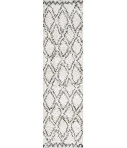 Jonathany London Shag SHG103A Beige/Dark Gray Area Rug 2 ft. 3 in. X 8 ft. Runner