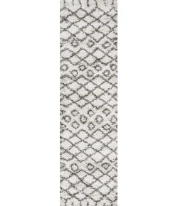 Jonathany London Shag SHG104A Beige/Dark Gray Area Rug 2 ft. 3 in. X 8 ft. Runner