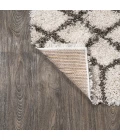 Algaida Moroccan Diamond Shag Beige/Dark Gray 3 ft. x 5 ft. Area Rug