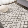 Jonathany London Shag SHG104A Beige/Dark Gray Area Rug 7 ft. 9 in. X 10 ft. Rectangle