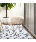 Sineu Moroccan Diamond Shag Beige/Navy 2 ft. x 8 ft. Runner Rug