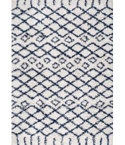 Jonathany London Shag SHG104B Beige/Navy Area Rug 7 ft. 9 in. X 10 ft. Rectangle
