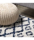 Sineu Moroccan Diamond Shag Beige/Navy 2 ft. x 8 ft. Runner Rug