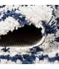 Sineu Moroccan Diamond Shag Beige/Navy 2 ft. x 8 ft. Runner Rug