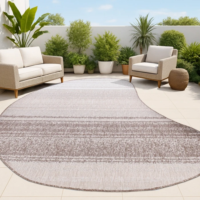 Jonathan Y SHAPES Brown SHP102A 6ft.2in. X 9ft. Specialty Rug