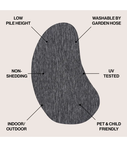 Jonathan Y SHAPES Gray SHP102B 6ft.2in. X 9ft. Specialty Rug