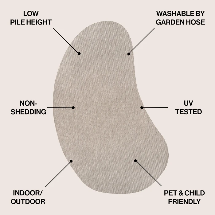 Jonathan Y SHAPES Beige SHP102C 6ft.2in. X 9ft. Specialty Rug